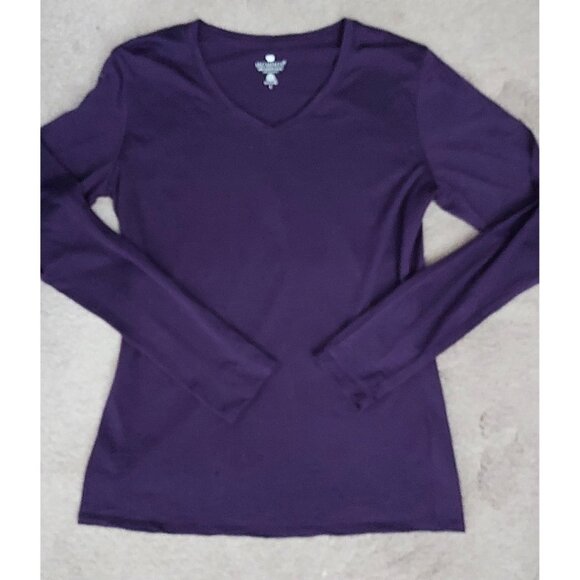 Segments - Women's 100% Merino Long Sleeve Base Layer -Purple, L, has flaw READ - Picture 6 of 9